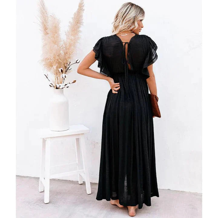Carmen Maxi Black Dress Ibiza