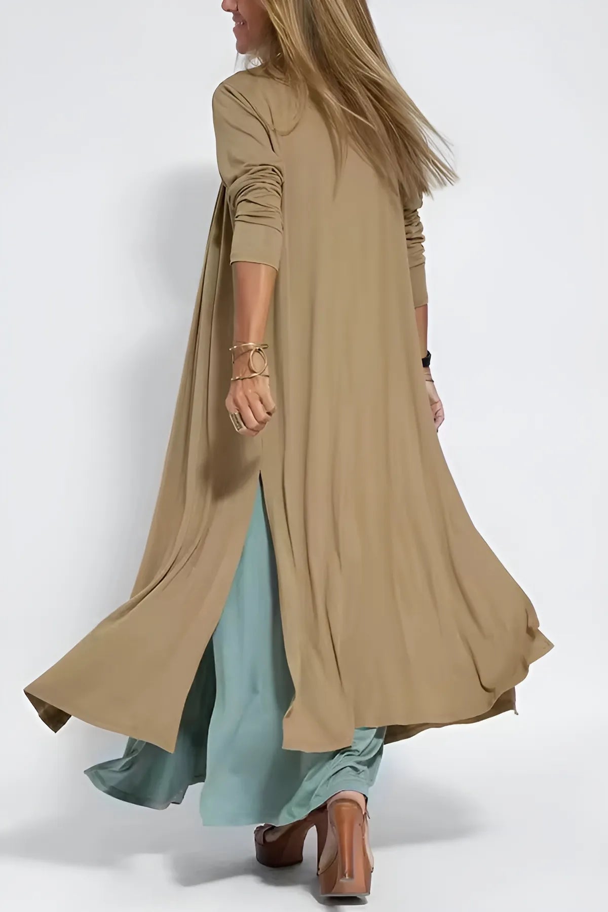 Serena - Elegant long dress + matching cardigan FREE