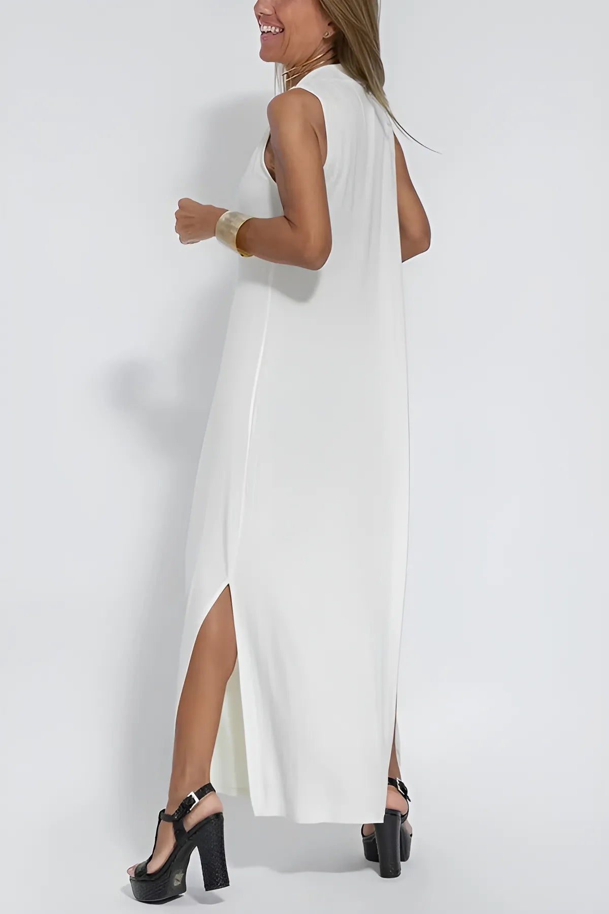 Serena - Elegant long dress + matching cardigan FREE
