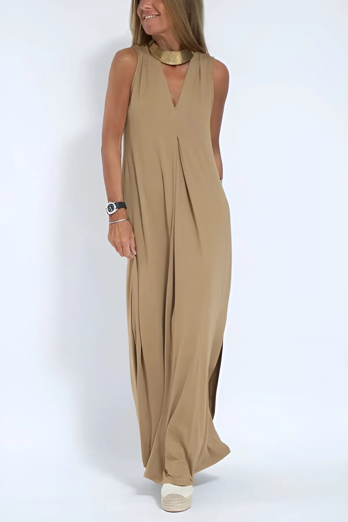 Serena - Elegant long dress + matching cardigan FREE