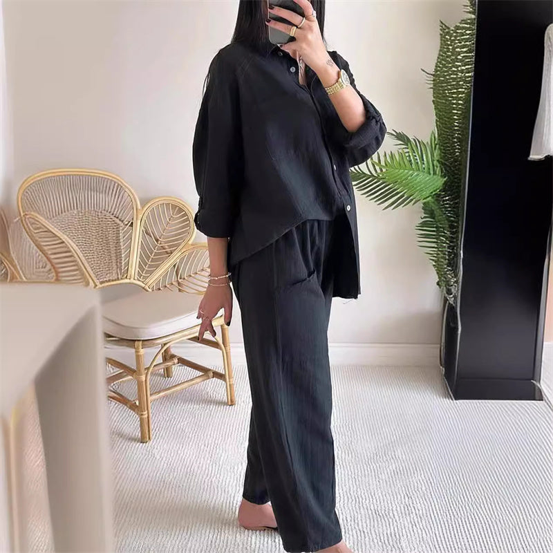 CHRISTINE | SET WITH OVERSIZED SHIRT AND PANTS