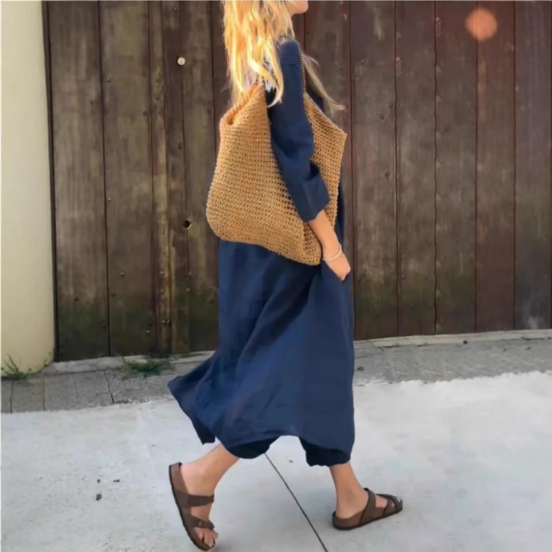 ABBY | 2 PIECE SET WITH LOOSE POCKETS AND V NECK