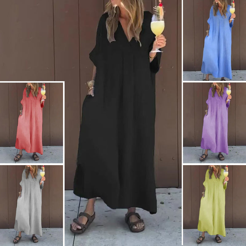 Jane - Casual Long Cotton Dress