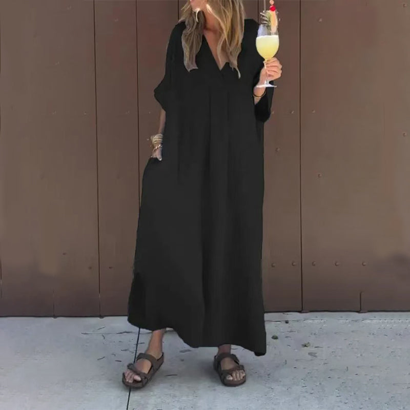 Jane - Casual Long Cotton Dress