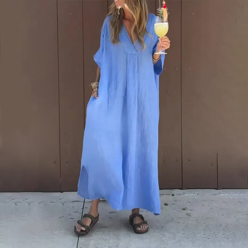 Jane - Casual Long Cotton Dress